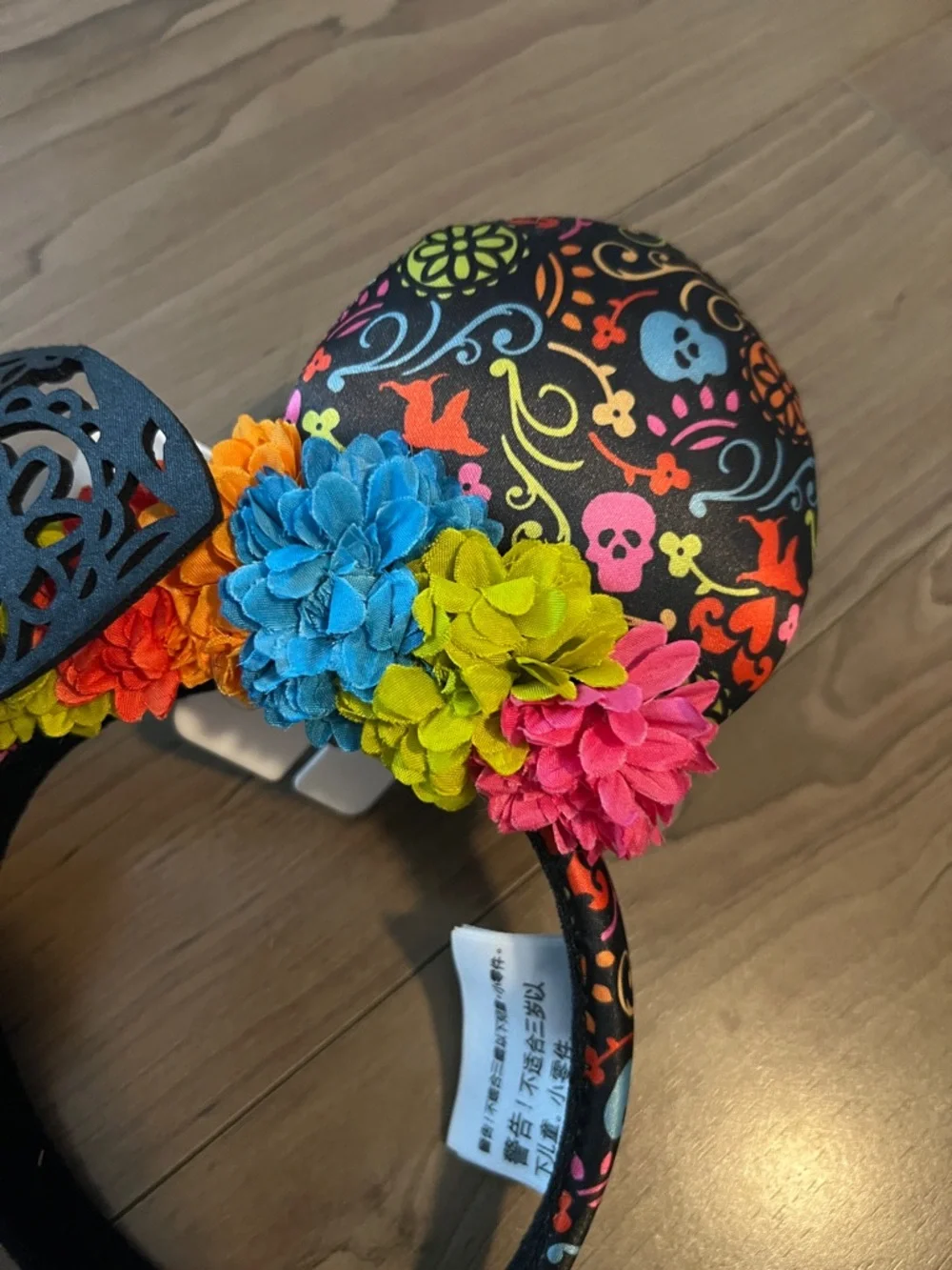 DISNEY Parks Minnie Mouse Coco Ears Floral Bow One Size